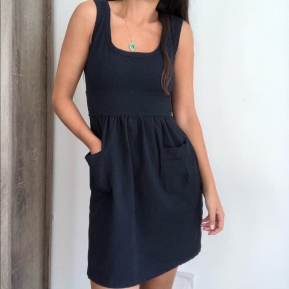 Diane Von Furstenberg Cezanne Navy Mini Dress Pockets Classic Stretch Designer